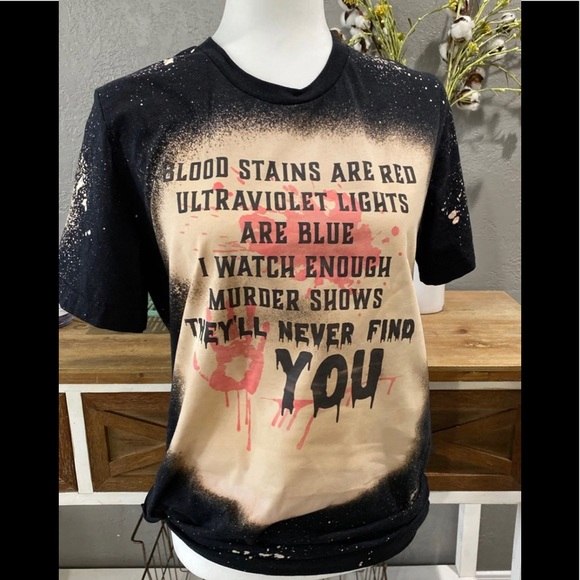 Horror Crime Show Bleached Tshirt 5X - Picture 2 of 3